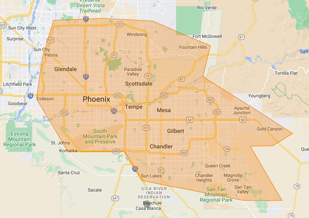 TV Savior service area map